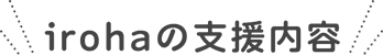 irohaの支援内容